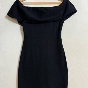 WAYF Black Off The Shoulder Mini Dress Size Small NEW WITH TAG!